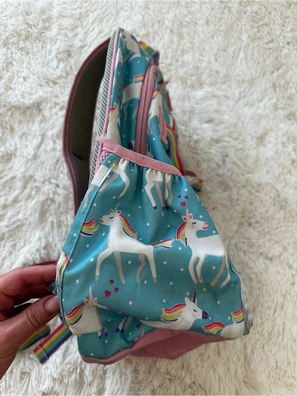 Pottery Barn Kids Unicorn Rainbow Backpack Girls Preschool Kindergarten School